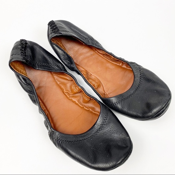 Lucky Brand Shoes - Lucky Brand Ballet Slipper Flats Black Leather 5.5